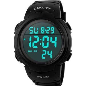 Mens Digital Sports Watch LED Screen Large Face Military Watches for Men